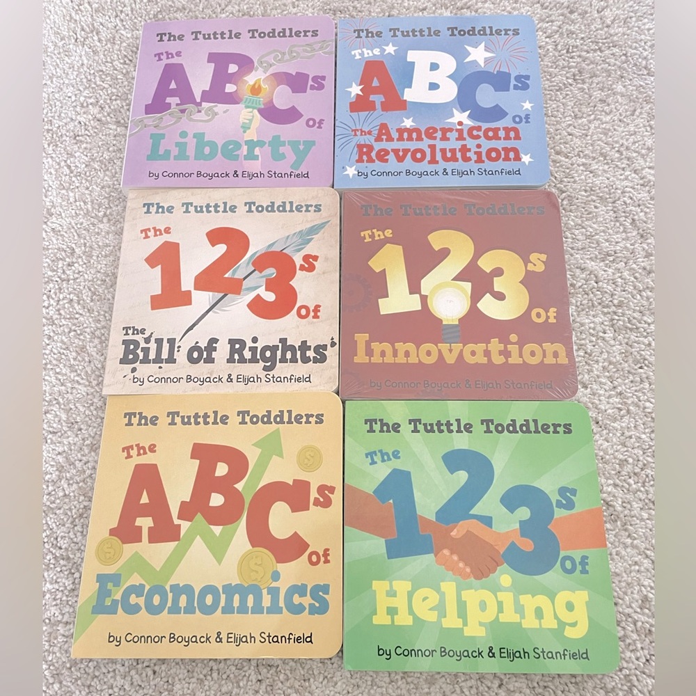 Tuttle Toddler ABC 123 set of 6 board books preschool gift NEW